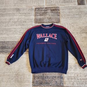 Rusty Wallace 2 Nascar Men's Sweatshirt Penske Blue Red Men's Size Medium